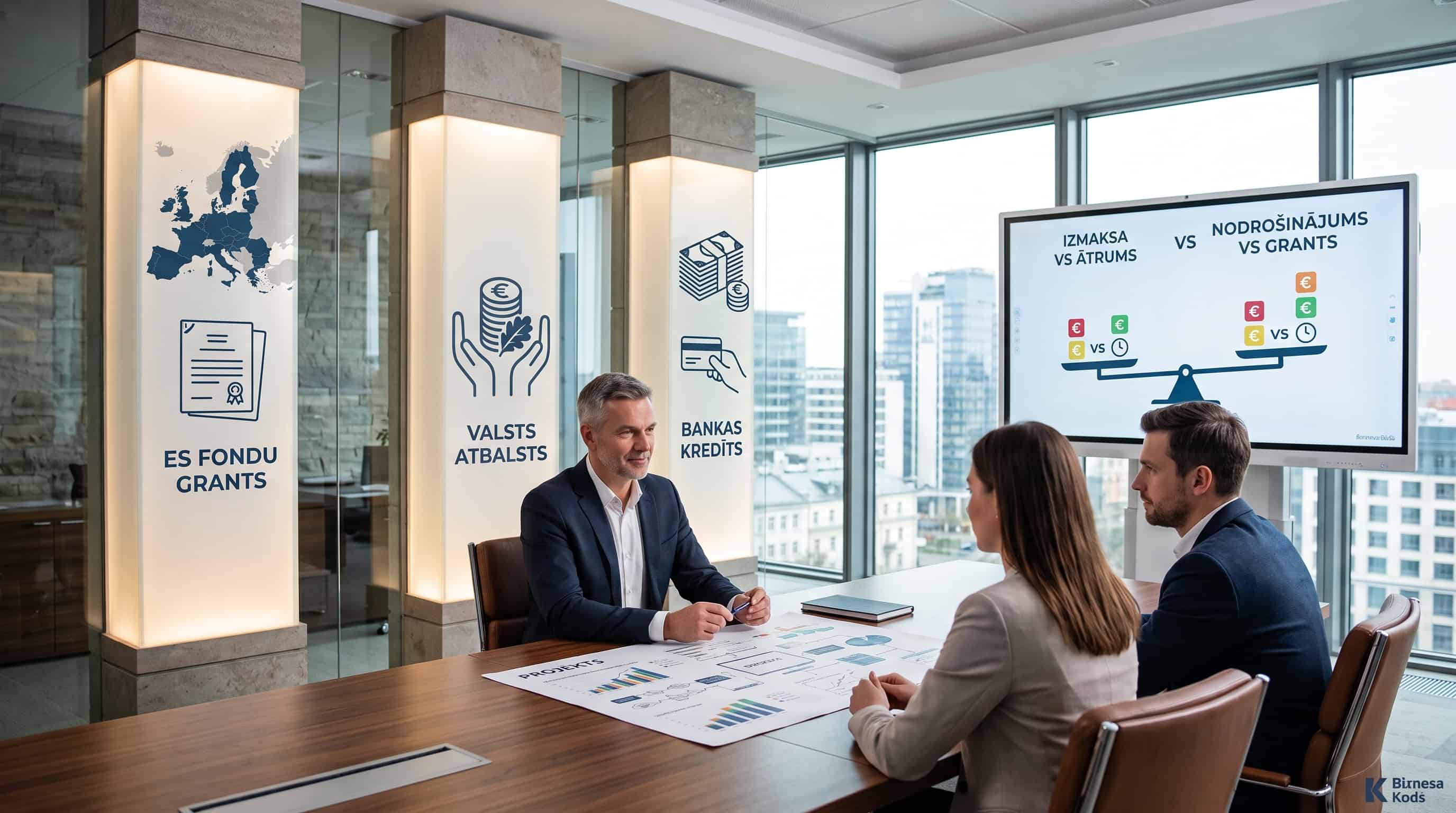 Biznesa Kods piesaista komplicētu darījumu finansējumu, apvienojot dažādus finansējuma avotus.